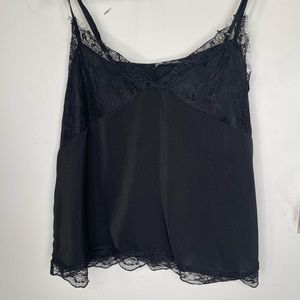 Zara black lace/satin camisole. Size L